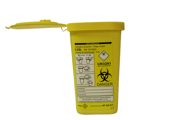 collecteur 0.25L ouvert