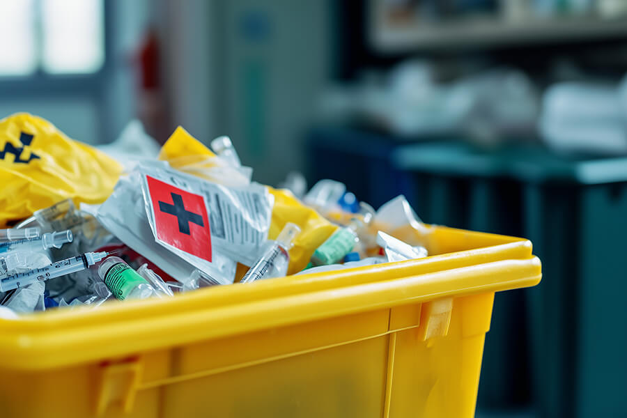 Les déchets piquants/coupants/tranchants